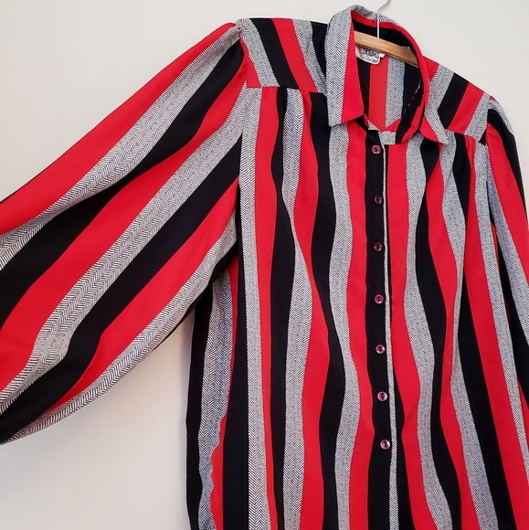 D'Allaird's Striped Blouse - Picture 2 of 4